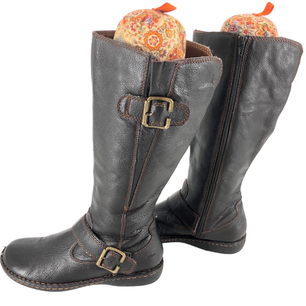 Born Round Toe Brown Leather Boot